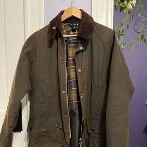 Barbour Classic Bedale Waxed Jacket Olive Size 38